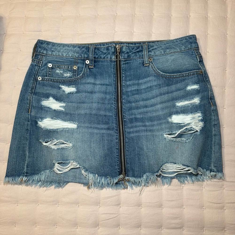 American Eagle Outfitters Blue Mini Skirt Casual